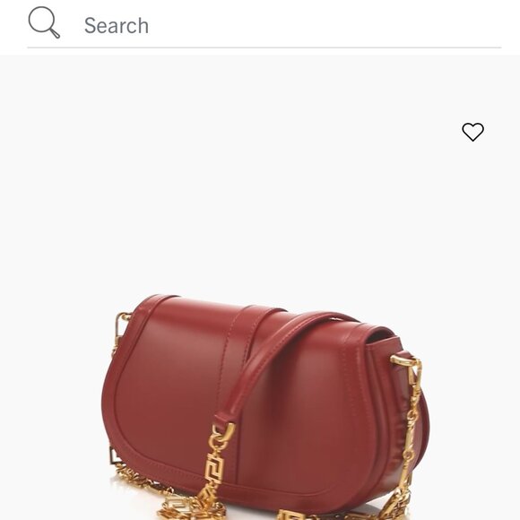 Versace Greca Goddess Leather Shoulder Bag - Red - Picture 4 of 12